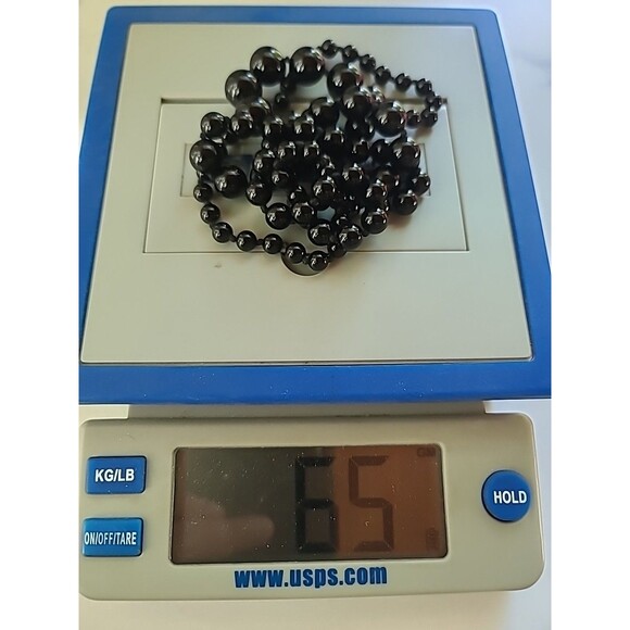 Artisan Onyx Graduated Ball Bead Necklace Vintage - Picture 8 of 10